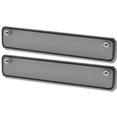 Imagem de Ímã de barra preta revestido de borracha premium - Suporte de placa de licença de demonstração com ferragens (2 pacotes)