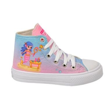 Imagem de Tênis Infantil Feminino Unicórnio Sereia Menina Botinha Cano Alto Club