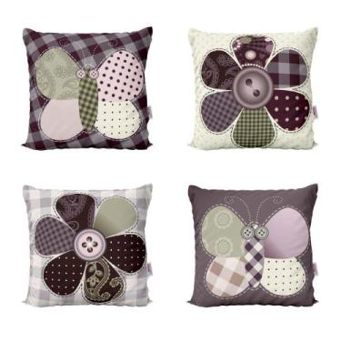 Imagem de Almofadas Decorativas Florais Borboletas Para Sala 40X40 - Novadecora