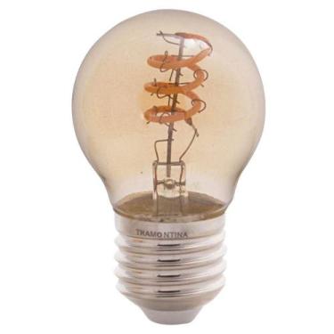 Imagem de Lâmpada Led De Filamento Espiral Tramontina G45 4 W 2200 K Luz Amarela