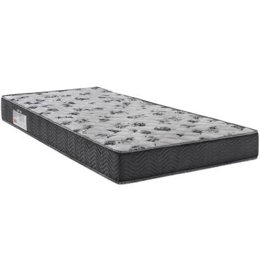Imagem de Colchão Solteiro 88x188x18 Ortopillow D33 Bordado Iso Grafite Branco - Ortobom