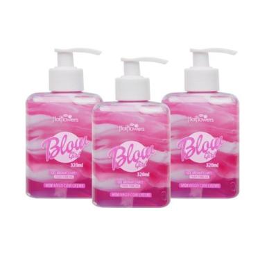 Imagem de Combo 3 HotFlowers Blow Girl Morango Com Creme - Gel Hidratante Para V