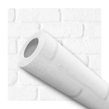Imagem de Papel De Parede Vinílico Cubos Branco Efeito Visual 3D Sala - Deliquad