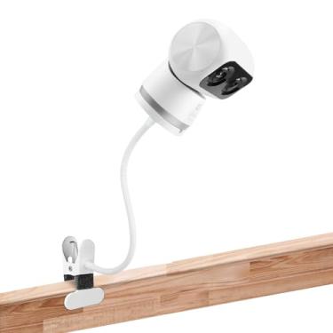 Imagem de Suporte de braçadeira flexível compatível com câmera interna Eufy S350/E220/P24, Eufy SoloCam S220/C210, EufyCam 2C/2C Pro, 3C/S300, 3/S330, braço pescoço de ganso com 39,9 cm, sem danos na parede e