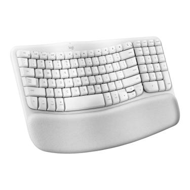 Imagem de Teclado ergonômico sem fio Logitech Wave Keys para Mac