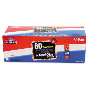 Imagem de Bastões de cola Elmer's Disappearing Purple School 7 g (60 unidades)