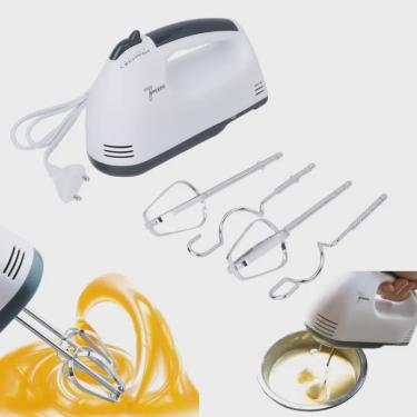 Imagem de Batedeira elétrico de cozinha portátil, processador batedor de ovos, creme, bolo, massa, misturador doméstico multifunci