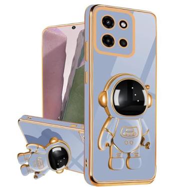 Imagem de B-wishy Capa para Motorola Moto G Power 5G 2025/Moto G Play 2025 com suporte de anel de astronauta fofo para mulheres e meninas, capa protetora de luxo à prova de choque para Moto G Power 5G 2025