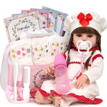 Imagem de Bebe Reborn Bonita Corpo 100% Silicone Enxoval Completo Baby - Cegonha