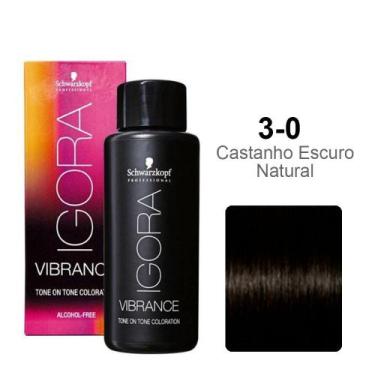 Imagem de Schwarzkopf Igora Vibrance 3-0 Castanho Escuro Natural 60ml, UNICA