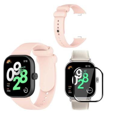 Imagem de Pulseira Silicone Sport para Watch 4 + Pelicula 3D - teck King, Rosa