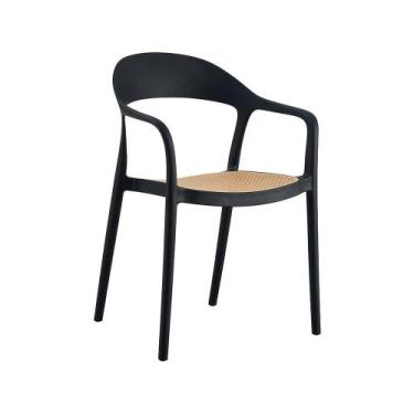 Imagem de Cadeira De Jantar Lia Com Braços Rivatti - Preto