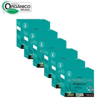 Imagem de 6 Caixas Chá kOMBUCHA 60 sachês orgânico Natural Campo Verde