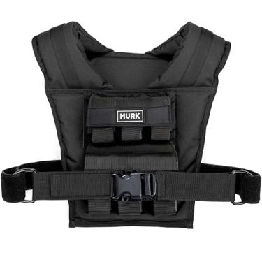 Imagem de MVRK Colete masculino com peso ajustável de 8 kg – Colete de treino pesado com pesos de ferro, colete de exercício pesado para treinamento funcional, colete de corrida com design fino, colete de peso