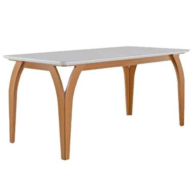 Imagem de Mesa Agata 180x90cm LJ Móveis Cor Cinamomo Off White