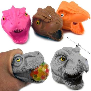 Imagem de 2 Bolas Bolinha Gel Brinquedo Infantil Anti-stress Dinossauro - Evolve