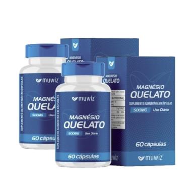Imagem de Magnesio Quelato 500mg 60 Capsulas - Uso Diário 2 Unidades