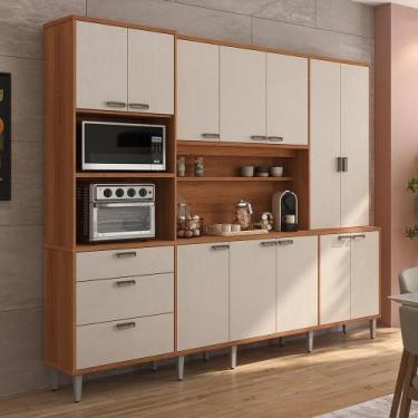Imagem de Kit de Cozinha Armário Compacta Pulse 2,60m Lukaliam Móveis 12 Portas 