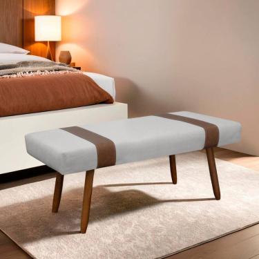 Imagem de Puff Recamier Retangular para Sala Quarto Belt 140cm Bouclê - SOFA STORE