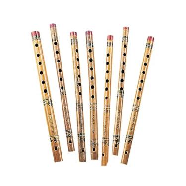 Imagem de Flauta com estampa de flor de bambu – 12 flautas – Ótimo para atividades em sala de aula