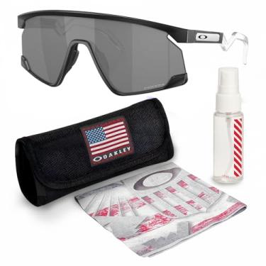 Imagem de OAKLEY Óculos de sol com lentes BXTR OO9280 PRIZM com kit oficial de óculos, Armação preta fosca | Lente preta Prizm, 39 mm