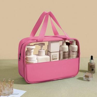 Imagem de Bolsa Necessaire Maquiagem Transparente a Prova De Águas - oem, Pink