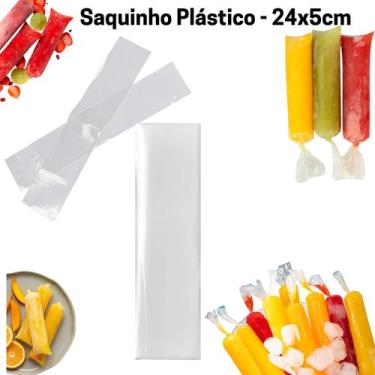 Imagem de Saquinho Para Geladinho Gourmet com 1.000 unid, Gelinho, Sacolé 5x24cm