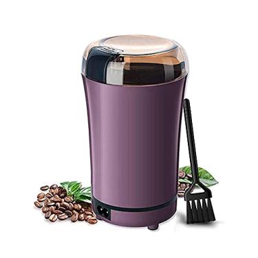 Imagem de JIEQIJIAJU Moedor De Café Elétrico, Moinho Automático Grãos Com Lâmina Aço Inoxidável, Especiarias Portátil Controle Um Toque, Tampa Transparente Para Grãos, Ervas, Nozes, Sais, 2 Oz / 8 Xícaras, Ro