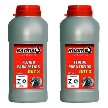 Imagem de Kit 2x Liquido Fluido De Freio Automotivo Dot3 Radnaq 500ml - RADNAQ D