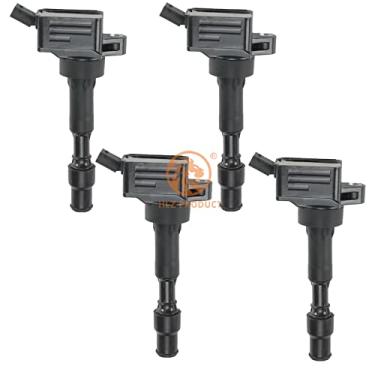 Imagem de HLZ PRODUCT Conjunto De 4 Bobinas Ignição Compatíveis Com Hyundai Elantra Kona Sonata Veloster Kia Forte Optima Soul 2.0L L4 G4Ng G4Ne 2016-2021, Substituição 273002E601 Uf-816 27300-2E601