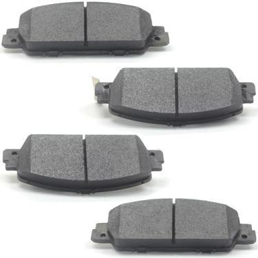 Imagem de GuuYebe Kit de 4 pastilhas de freio dianteiras, para Honda 2013-2017 Accord, substitua para 1654 D1654 CFC1654 Z231654 171654 SBC1654 BC1654
