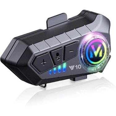 Imagem de Comunicador Capacete Moto, Fone de Ouvido para Capacete de Moto, Fone de Ouvido Bluetooth para Capacetes de Motociclistas, Bluetooth 5.3 com Cancelamento de Ruído, à Prova D'água Ipx6