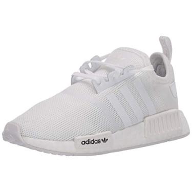 Imagem de adidas Originals Tênis infantil unissex NMD_r1, Branco/branco cristal., 10.5 Little Kid