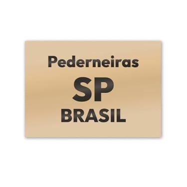Imagem de Imã de Geladeira Pederneiras São Paulo MDF 8x5 para Decorar