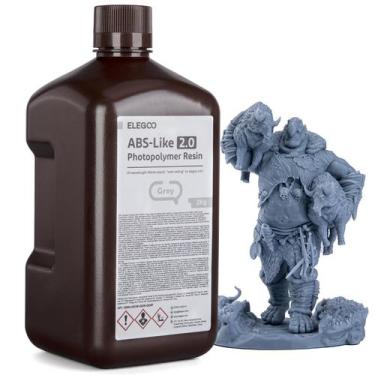 Imagem de Resina de impressora 3D ELEGOO atualizada tipo ABS 2.0 2000g cinza