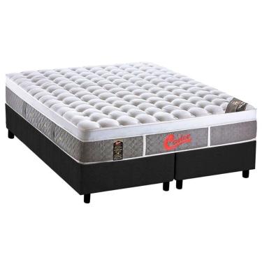Imagem de Cama Box King: Colchão Molas Ensacadas Castor Gold Star Plush+Base Gray(193X203)