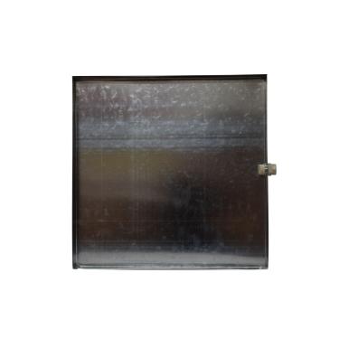 Imagem de Universal Metal Solutions Panela de drenagem galvanizada 26GA com conector e furo sem ferrugem feita para unidades elétricas de aquecedor de água e ar condicionado, protege o chão contra danos