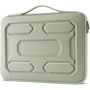 Imagem de Capa protetora para laptop de 17” DOMISO, com alça, à prova de impactos, à prova d'água, de EVA, para MSI GS73VR Stealth Pro 17,3”/HP Envy 17”/LG Gram 17”/ROG Strix GL702VS (verde-menta)