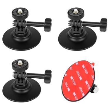 Imagem de Pacote com 3 suportes adesivos flexíveis para capacete, kit de montagem de câmera com base grande, acessórios para GoPro Hero13/12/11/10/9/8 Max DJI Action 5 Pro 4 3 Insta360 X5 X4 X3 Ace Pro 2