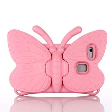 Imagem de UUcovers Capa Infantil Para Tablet Samsung Galaxy Tab A De 8,0" (Sm-T290/T295/T297/T380/T385/T387) (Versão 2019/2018/2017) Com Suporte Fino, Espuma Eva Macia, À Prova Choque Alça Apoio, Borboleta Ro