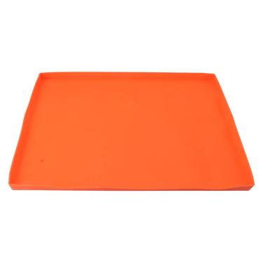 Imagem de Capa de chapa Cffuvros, tapete de proteção de silicone para serviço pesado para grades, não deslizamento resistivo a calor durante toda a estação BBQ Grill Acessório (22in orange)