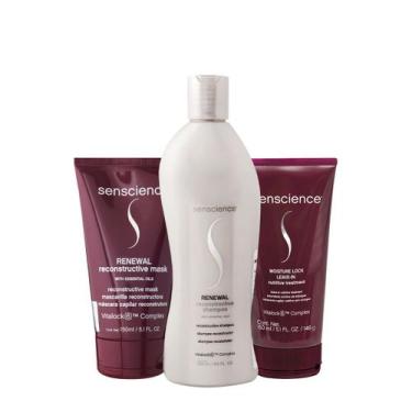 Imagem de Kit Senscience Renewal Shampoo Máscara e Moisture Leave-in (3 produtos