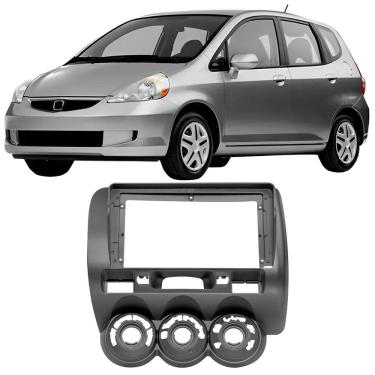 Imagem de Moldura 9 Polegadas Fit 2004 à 2008 Grafite Painel Central Multimidia Som