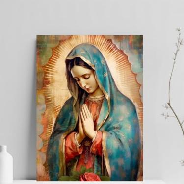 Imagem de Quadro Decorativo MDF, Nossa Senhora de Guadalupe, 20x28cm, Placa com Fita Dupla Face