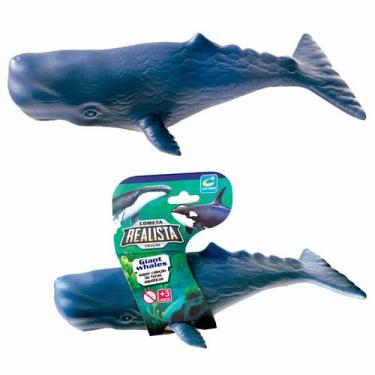 Imagem de Brinquedo Baleia Cachalote Boneco Realista Em Vinil Macio Para Criança