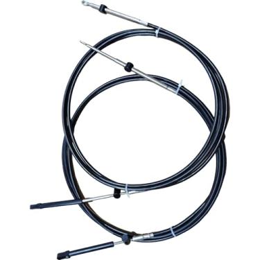 Imagem de EZROAD Cabo de mudança e acelerador de barco de 3,5 m CC17914 compatível com Mercury MerCruiser Marine Force, motor de popa 600A Gen I, cabo de controle remoto, 2 peças/conjunto