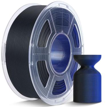 Imagem de JAYO Filamento de impressora 3D PLA fosco de duas cores 1,75 mm, carretel PLA preto e azul fosco de 1,1 kg (1,1 kg), precisão dimensional +/- 0,02 mm