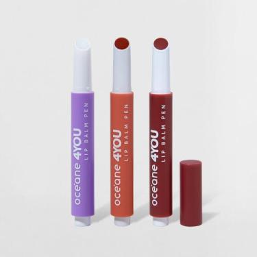 Imagem de Kit Lip Balm Pen Hidratante Labial 4you (3 Produtos)