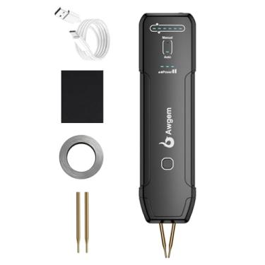 Imagem de Awgem Soldador a ponto de bateria, mini soldador portátil portátil de 11 engrenagens ajustáveis, modos automático e manual, soldador de bateria para bateria 18650, folhas de níquel de soldagem, ferro