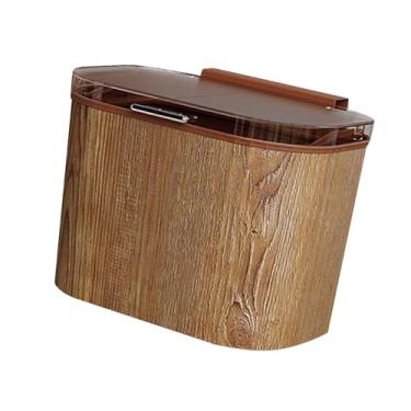 Imagem de Fenteer Lixeira para porta de armário de cozinha, lata de lixo embaixo da pia, embaixo do balcão da cozinha, lixeira para camping, trailer, quarto e banheiro, 25.5 Cm X 16 Cm X 19